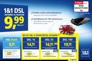 عرض جديد من شركة 1&1 الالمانية انترنت DSL-50
